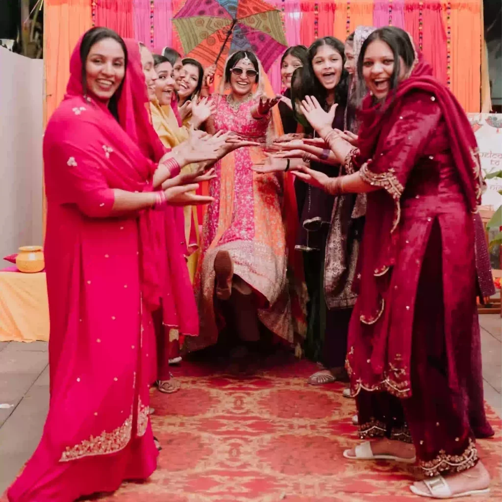 wedding photography in calicut , bride and bridesmaids